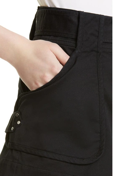Derek Lam 10 Crosby Montery Belted Cotton Blend Shorts In Black