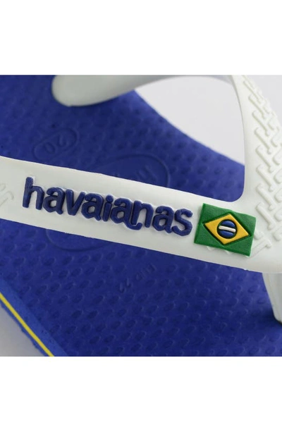 Shop Havaianas Baby Brazil Flip Flop In Marine Blue