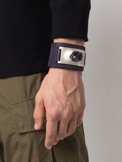Parts Of Four Amulet Amethyst Cuff Bracelet In Violett