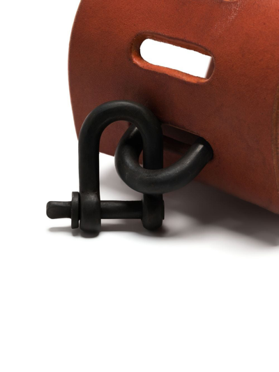 Parts Of Four Restraint Charm Leather Bracelet In Braun