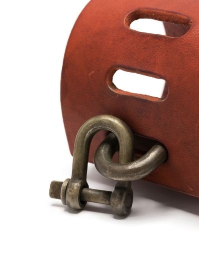 Parts Of Four Restraint Charm Leather Bracelet In Braun