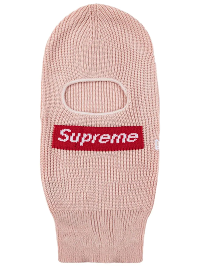 Shop Supreme X New Era Box Logo Knitted Balaclava In Pink
