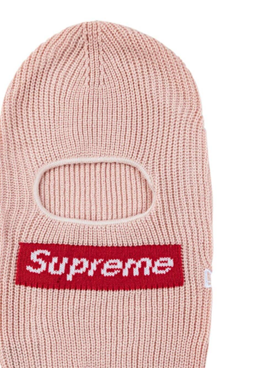 Shop Supreme X New Era Box Logo Knitted Balaclava In Pink