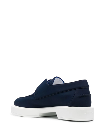 Shop Le Silla Yacht Slip-on Leather Loafers In Blau