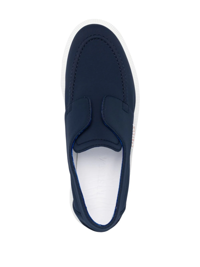 Shop Le Silla Yacht Slip-on Leather Loafers In Blau