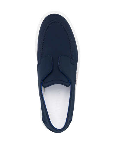 Le Silla Yacht Slip-on Leather Loafers In Blau