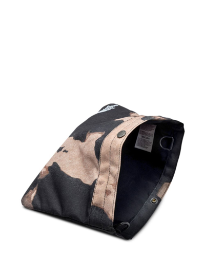 Supreme X Tnf Bleached Denim Print Shoulder Bag In Brown