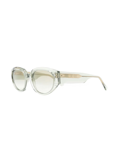 Shop Ahlem Les Amandiers Oval Sunglasses In Grau