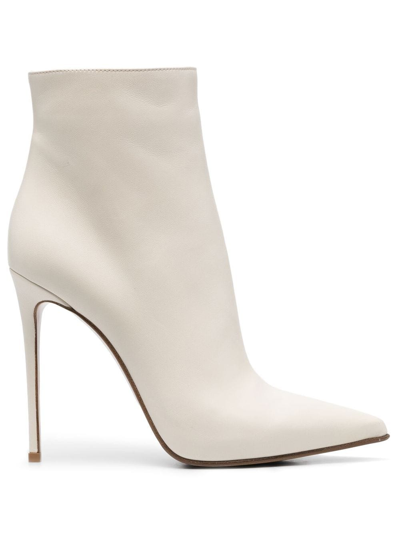 Shop Le Silla Eva Pointed-toe Ankle Boots In Nude