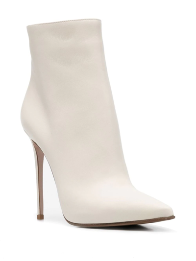 Shop Le Silla Eva Pointed-toe Ankle Boots In Nude