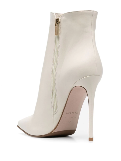 Shop Le Silla Eva Pointed-toe Ankle Boots In Nude