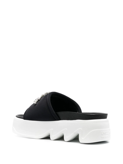 Le Silla Poolside Chunky-sole Sandals In Schwarz
