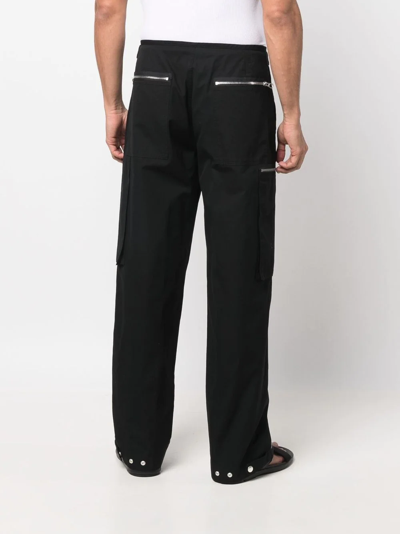 Shop Jil Sander Straight-leg Zip-detail Trousers In Schwarz