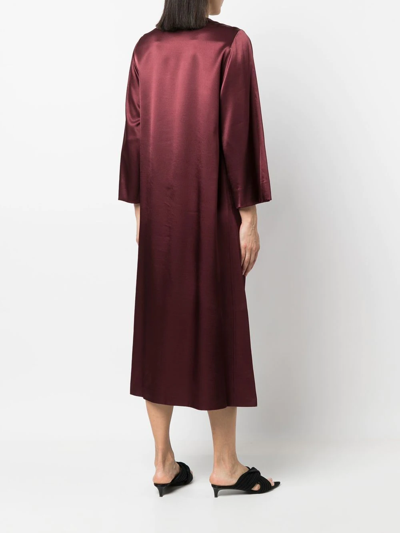 Shop By Malene Birger Wide-sleeve Midi Dress In Rot