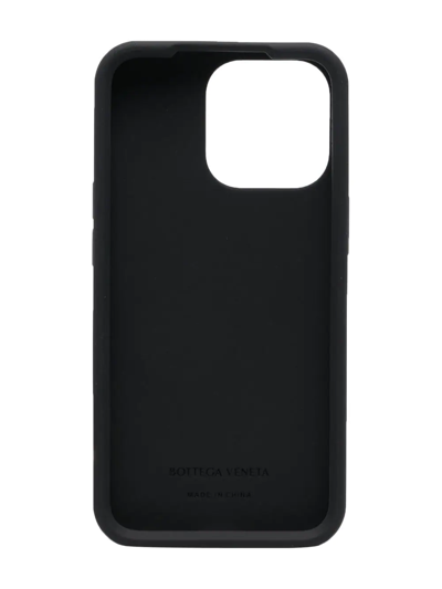 Shop Bottega Veneta Intrecciato Iphone 13 Pro Case In Schwarz