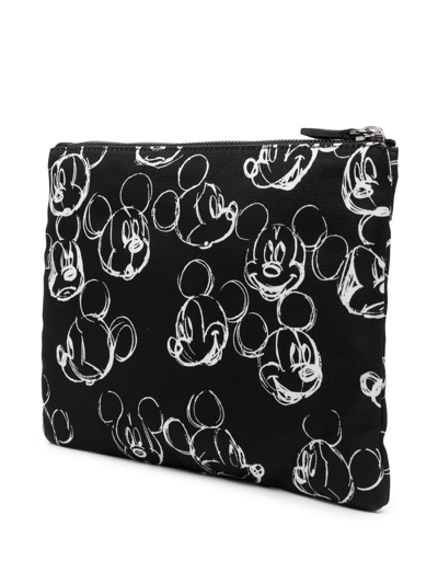 Shop Stella Mccartney X Disney Fantasia Mickey Pouch Bag In Schwarz