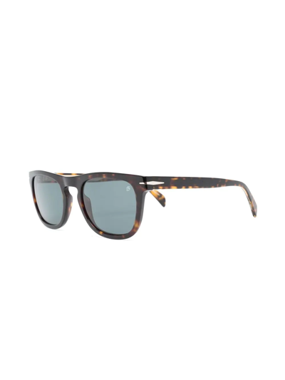 Shop Eyewear By David Beckham Tortoiseshell Square-frame Sunglasses In Braun