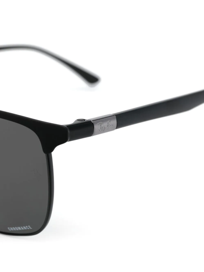Ray Ban Chrominance Square-frame Sunglasses In Schwarz