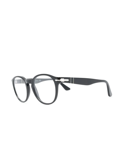 Shop Persol Round-frame Optical Glasses In Schwarz