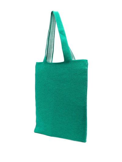 Palm Angels Logo-print Tote Bag In Grün