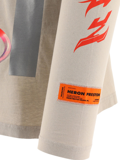 Shop Heron Preston "os Global Collage" T-shirt In Beige