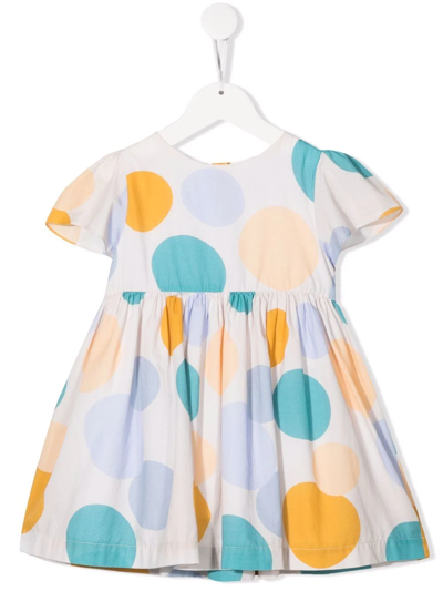 Shop Knot Kessie Dot-print Dress In Neutrals