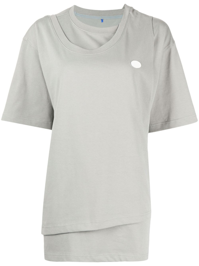 Shop Ader Error Layered Style T-shirt In Grey
