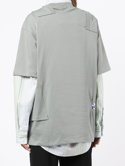 Shop Ader Error Layered Style T-shirt In Grey