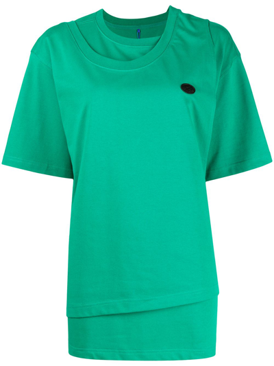 Shop Ader Error Layered Design T-shirt In Green