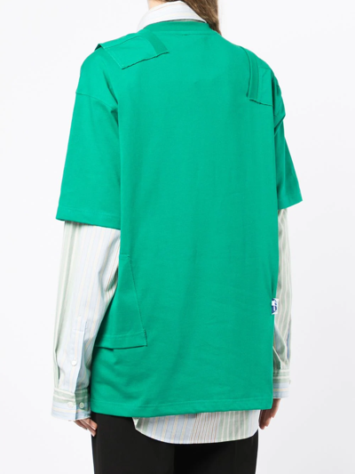 Shop Ader Error Layered Design T-shirt In Green