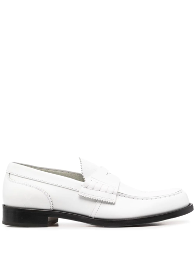 Shop College Debossed-logo Loafers In White