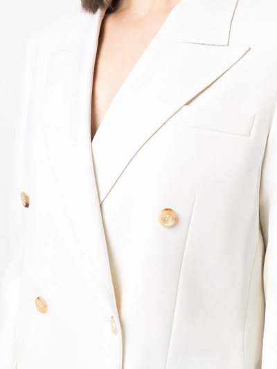 Shop Gabriela Hearst Double-breasted Blazer In White