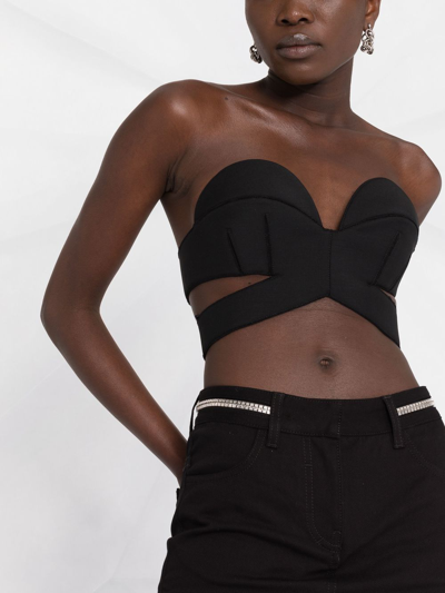 Givenchy Cut-out Bustier Top In Black