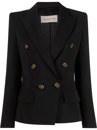 Shop Alexandre Vauthier Double-breasted Blazer In Black