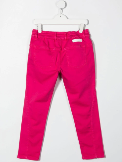 Shop Diesel Drawstring Straight-leg Trousers In Pink