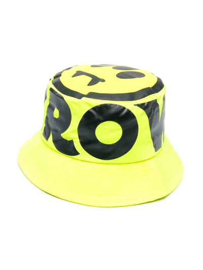 Shop Barrow Teen Logo-print Bucket Hat In Yellow