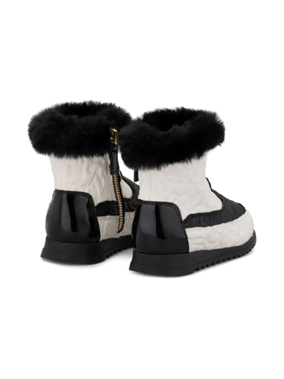 Shop Giuseppe Zanotti Sammy Jr. Snow Boots In White