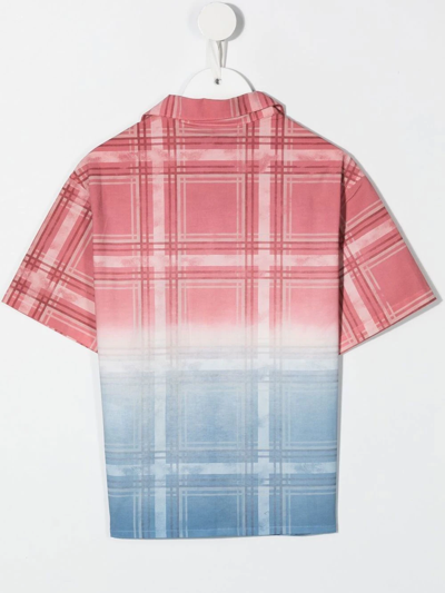 Shop Mauna Kea Tie-dye Check Print Shirt In Pink