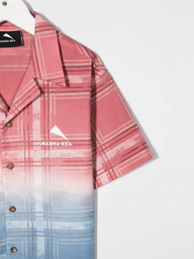 Mauna Kea Tie-dye Check Print Shirt In Pink