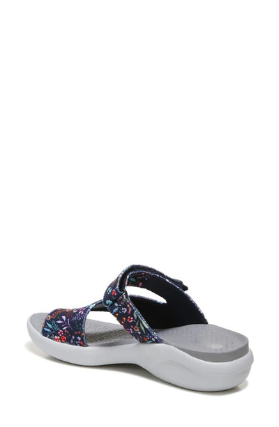 Shop Bzees Carry On Loop Toe Sandal In Navy Floral Fabric