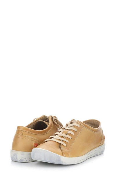 Shop Softinos By Fly London Isla Distressed Sneaker In 609 Warm Orange Washed Leather