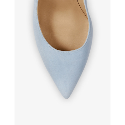 Lk Bennett Fern Pointed Suede Court Shoes In Pri-pale Blue | ModeSens