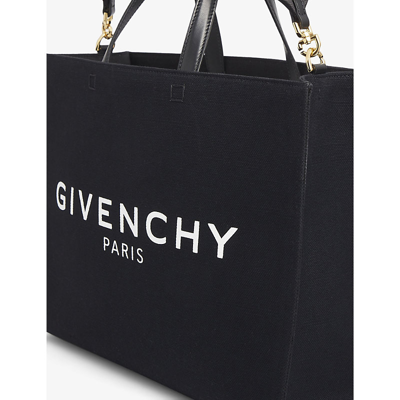 Shop Givenchy G Medium Canvas Tote Bag In Black