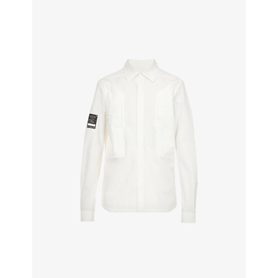 Shop Rick Owens Fogpocket Relaxed-fit Cotton-poplin Shirt In White