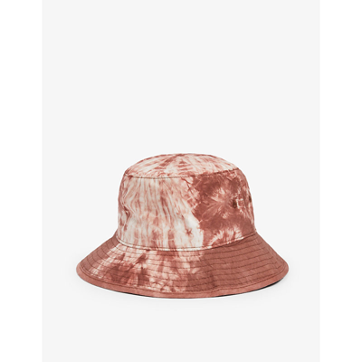 Shop Acne Studios Tie-dye Cotton Bucket Hat In Old Pink