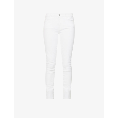 Shop 7 For All Mankind Skinny High-rise Stretch-denim Jeans In White Shell
