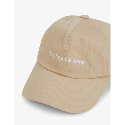 Shop The Frankie Shop Frankie Shop Women's Sand Logo-embroidered Cotton-twill Baseball Cap