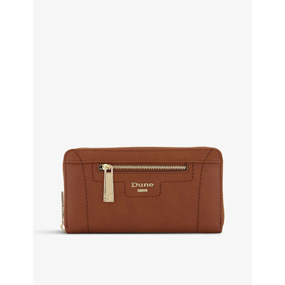 Shop Dune Kallas Logo-embossed Faux-leather Purse In Tan-synthetic