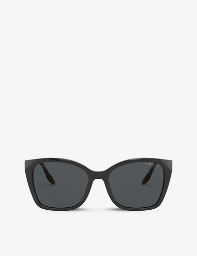 Prada Pr 12xs Cat eye Frame Acetate Sunglasses In Black ModeSens