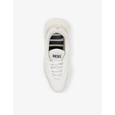 Shop Diesel S-serendipity Embossed-logo Mesh Trainers In White